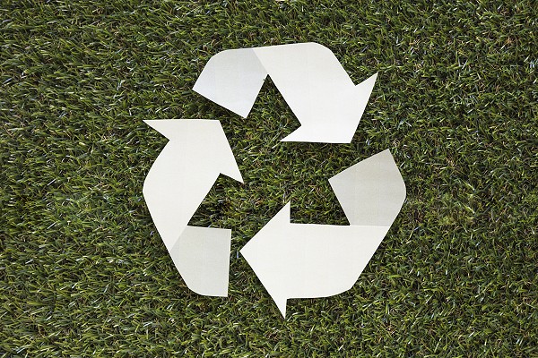 Photo of recycling logo. Wisconsin Plastic Products is committed to using recycled materials when possible.